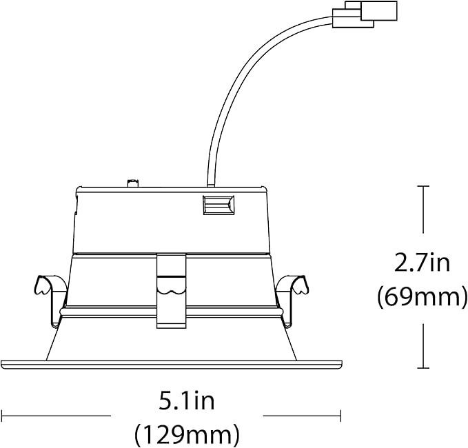 DLR4(v6) 4-inch White Selectable Recessed LED Downlight (DLR4607120SWH)