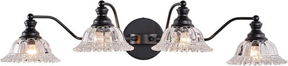 XIEDUN 4 Light Bathroom Vanity Lighting Fixtures Black Vanity Light Fixture Vanity Lights for Bathroom