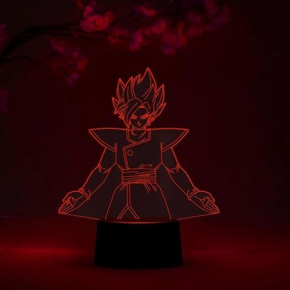 Otaku Lamps Fuzed Zamasu Dragon Ball Super – Anime Lamp Figure Night Light, 16 Color RGB LED – Remote, 3D Anime Room Décor Gift for Otaku