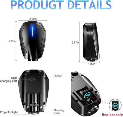 2PCS Car Door Lights Logo Projector Rechargeable Universal,Rechargeable Wireless Car Door Projector Lamp,HD Vehicle Welcome Lights,Shadow Ghost Lamp (Logo-Nii-ss-an)