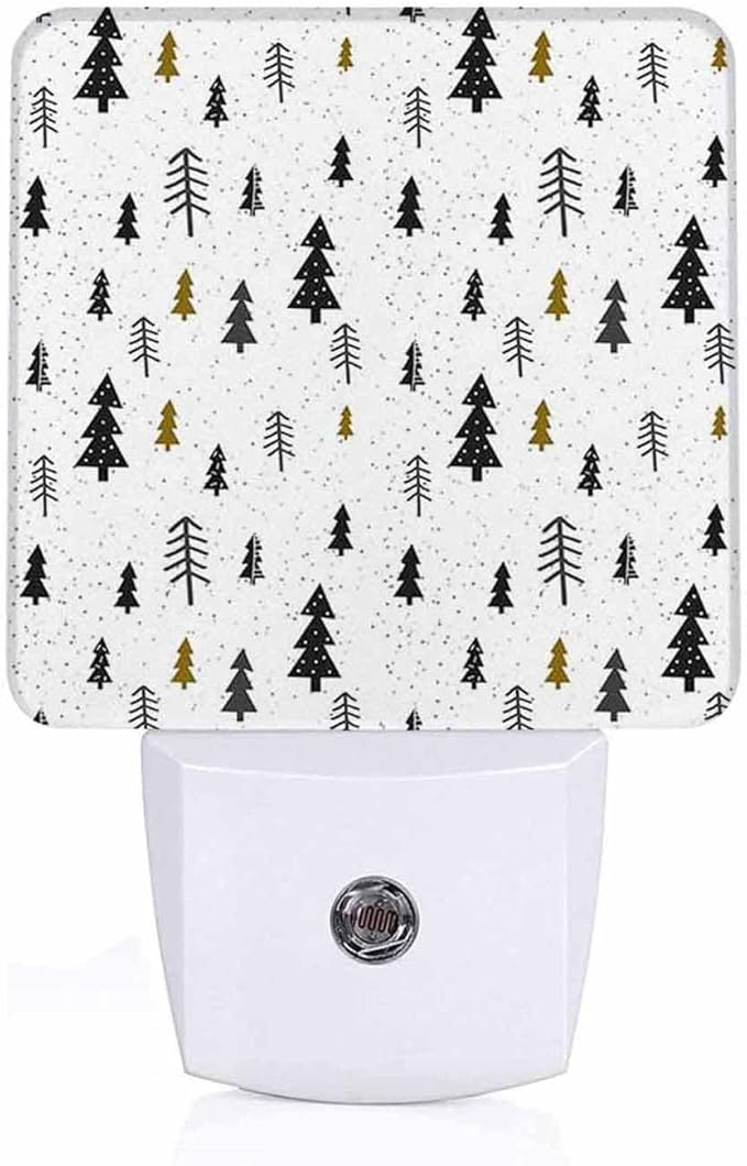 LED Night Light Lamp with Smart Sensor Dusk to Dawn Sensor,Winter Christmas Trees Night Light Daylight White,0.5W Plug-into Wall for Adults,Bedroom,Bathroom,Hallway,Kitchen
