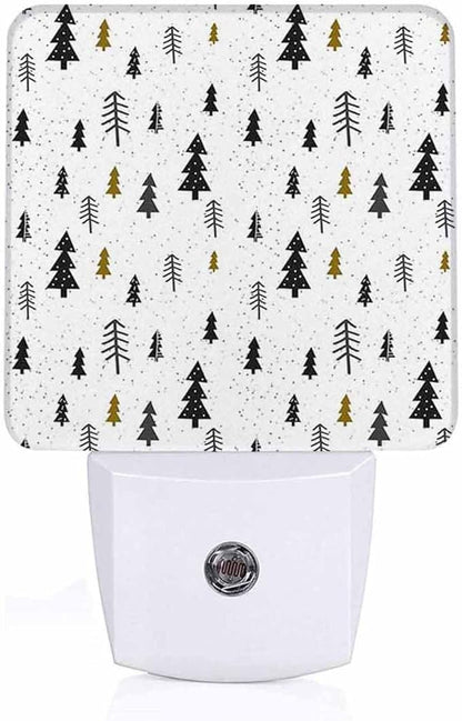 LED Night Light Lamp with Smart Sensor Dusk to Dawn Sensor,Winter Christmas Trees Night Light Daylight White,0.5W Plug-into Wall for Adults,Bedroom,Bathroom,Hallway,Kitchen