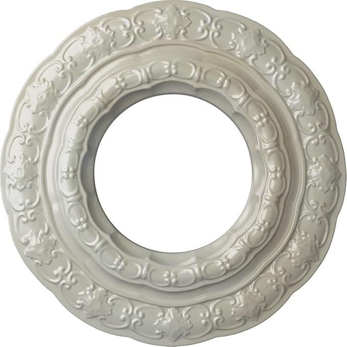 Ekena Millwork CM15LIFBS 15 3/8"OD X 7"ID X 1"P Lisbon Ceiling Medallion Fits Canopies Up to 7", Flash Blue