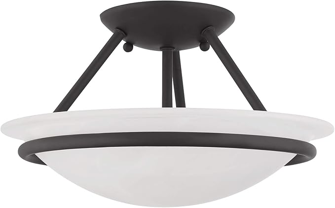 Livex Lighting 4823-04 Newburgh 2-Light Ceiling Mount, Black