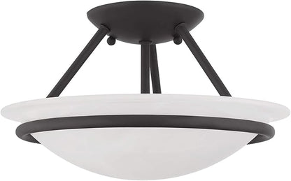 Livex Lighting 4823-04 Newburgh 2-Light Ceiling Mount, Black