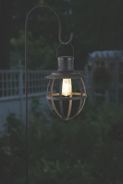 Xodus Innovations BL840 Battery Powered Outdoor Decorative LED 11 Inch Metal Hanging Lantern with Your Choice of 4, 6 or 8 Hour Automatic Timer, Black…