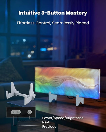 Nobiggie Crocodile Texture RGB Ambient Lighting, Artistic Color Changing LED Mood Light, Decorative Accent Light for Bedroom, Living Room & Modern Home Decor