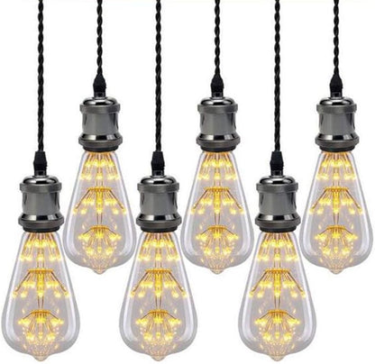 Kiven 3-Lights H System Track Mini Pendant, Pearl Black Finish Lamp Holder Fitting Track Light Kit, Rose Pendant Braided Fabric Flex Cord Length 15.75 in,TB0123-40CM