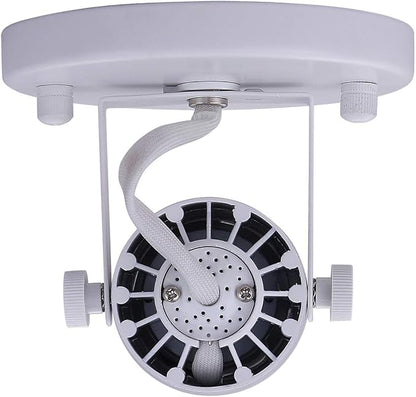 CLOUDY BAY LED Flush Mount Ceiling Spot Light,CRI90+ 8W 600lm 3000K Warm White Dimmable,Adjustable Tilt Angle Ceiling Light Fixture,White Finish