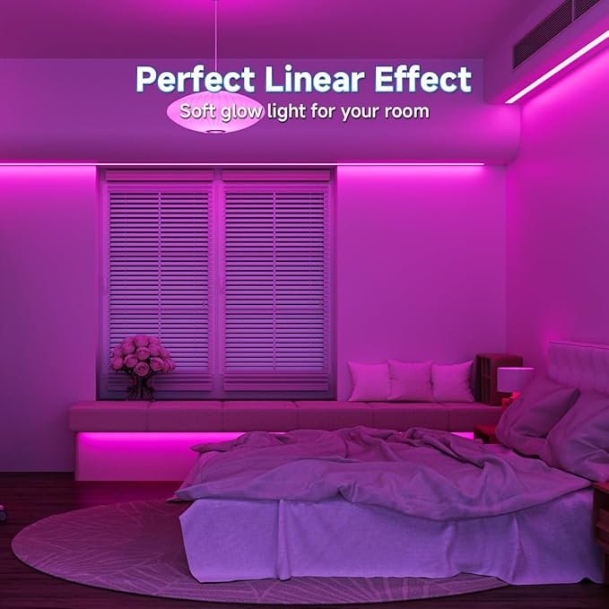 BTF-LIGHTING FCOB COB FOB LED Strip Lights 5V USB Powered 6.56FT 640LEDs Purple Color 8mm Width Dimmable CRI 90+ with 3M Tape Flexible High Density for 3D Printer TV Backlight PC DIY Decor