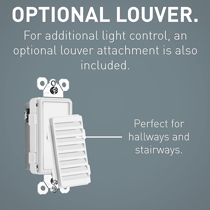 Legrand Radiant Full Adjustable LED Night Light Outlet with Screwless Wall Plate, Hallway Stair Night Light, Power Outage Light, NTLFULLWPW, White