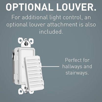 Legrand Radiant Full Adjustable LED Night Light Outlet with Screwless Wall Plate, Hallway Stair Night Light, Power Outage Light, NTLFULLWPW, White