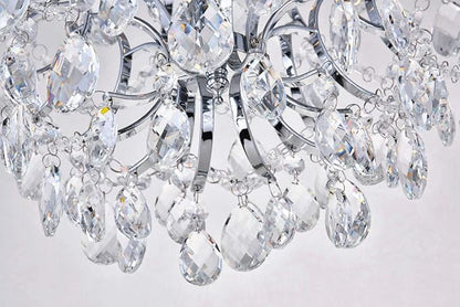 Bestier Modern Pendant Chandelier Crystal Raindrop Lighting Ceiling Light Fixture Lamp for Dining Room Bathroom Bedroom Livingroom entryway 3 E12 Bulbs Required D16 in x H18 in