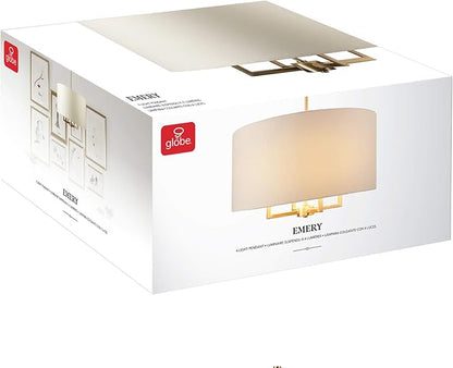 Globe Electric 60340 Emery Pendant Lighting, Matte Brass, Bulb Not Included