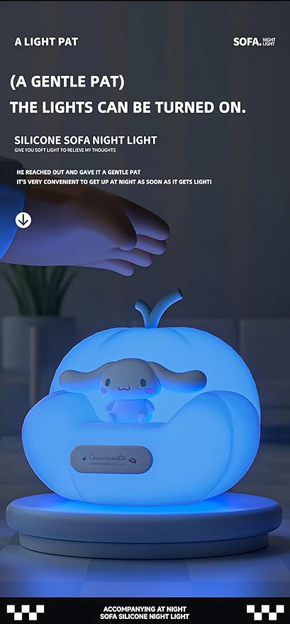 Cute Melody Night Light, Cartoon dimmable sili Cone Children's Night Light, Long Battery Life, Rechargeable Melody Light, Toddler Night Light, Gift for Boys and Girls (Pink Melted)