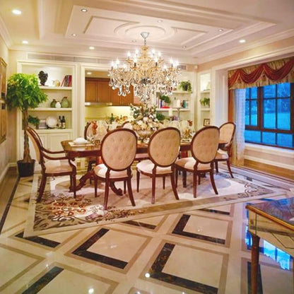 Luxury Cognac Crystal Chandelier 18 Lights,Contemporary K9 Crystal Ceiling Chandelier Lighting Fixture Candle Style E12 Base for Dinning Living Room Bedroom Hallway (18 Lights)