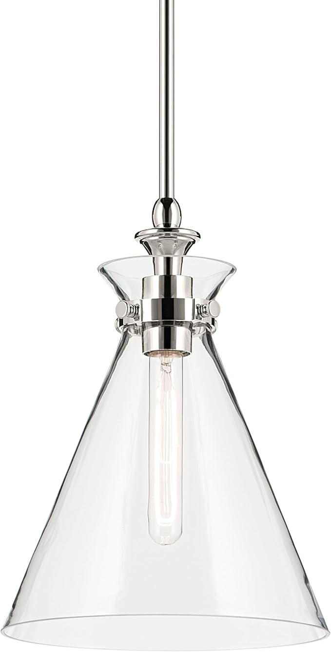 Kichler Larkin 3-Light Linear Pendant Light Fixture with Black Finish for Kitchen Island, Dining Room, and Bedroom Lighting, 42566BK