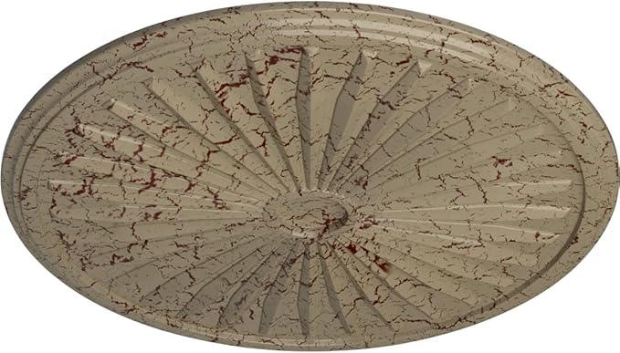 Ekena Millwork CM33LEGDC Leandros Ceiling Medallion, Gobi Desert Crackle, 33-1/8" x 3-1/2" x 1-3/8"