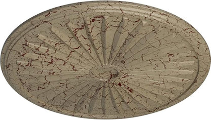 Ekena Millwork CM33LEGDC Leandros Ceiling Medallion, Gobi Desert Crackle, 33-1/8" x 3-1/2" x 1-3/8"