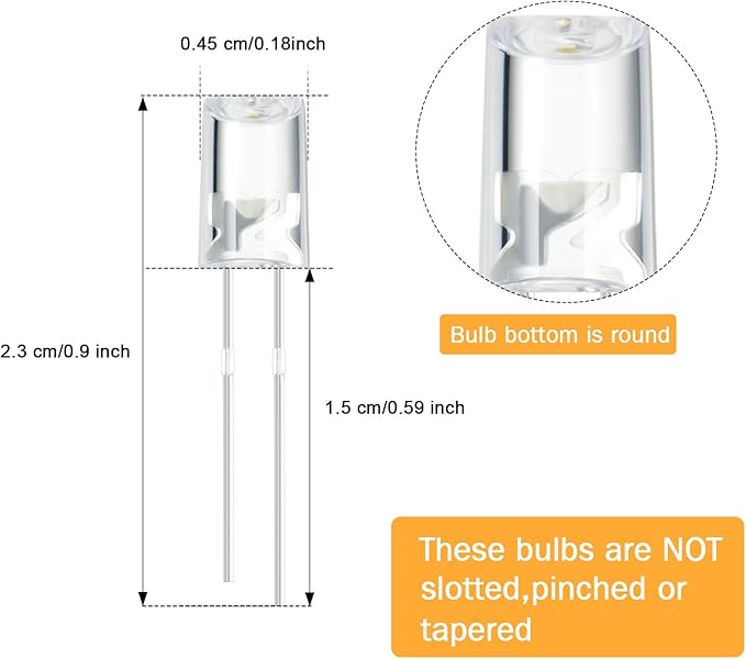 Mudder 400 Pcs Valentines LED 5mm String Lights Mini Replacement Bulb Energy Efficient LED Wire Light Set Connectable Home Decor Bulb for Festival Patio Garden Christmas Wedding Holiday(Warm White)