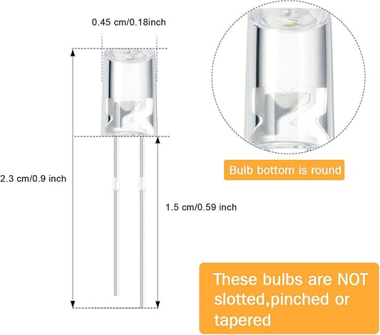 Mudder 400 Pcs Valentines LED 5mm String Lights Mini Replacement Bulb Energy Efficient LED Wire Light Set Connectable Home Decor Bulb for Festival Patio Garden Christmas Wedding Holiday(Warm White)