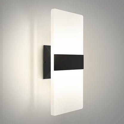 ASD 14 Inch Indoor LED Wall Sconce - 24W 2700K-5000K Dimmable Black Wall Sconce Lights for Living Room, Bedroom, Bathroom, Hallway - Modern Wall Sconces Hardwired, ETL Interior Light