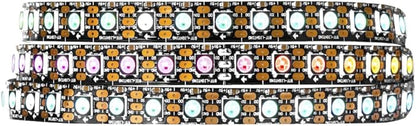 BTF-LIGHTING WS2812B IC RGB LED Strip,UL Listed,Pure Gold Wires,DC5V 3.28FT 100LED 5050SMD,Individually Addressable,Flexible for DIY Chasing Full Color Project,3M Tape,IP30(No Adapter or Controller)