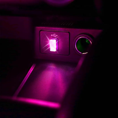 2 Pcs USB LED Car Interior Atmosphere Lamp, Night Light Led Decoration Light Ambient Lighting Kit Interior LED Lights, Portable Vehicle Ambient Lighting Kit for All Car Interior Accessories (Multi)