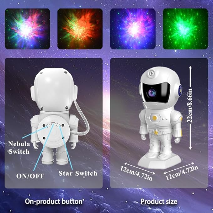 Astronaut Galaxy Star Projector, Starlight Space Nebula Sky Starry Ceiling LED Lamp with Timer and Remote,for Bedroom Decor, Girl Gifts Birthday Gifts for Adults, for Kids Room Decor Aesthetic
