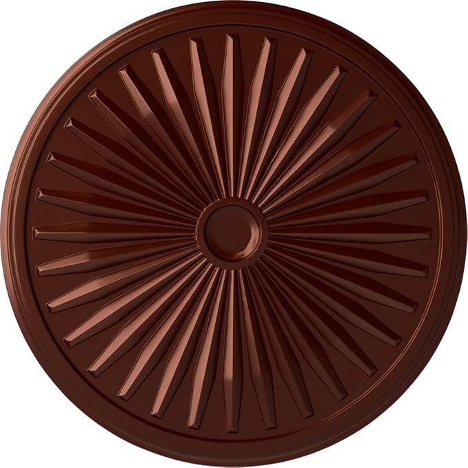 Ekena Millwork CM33LEACS - 33 1/8"OD x 3 1/2"ID x 1 3/8"P Leandros Ceiling Medallion (Fits Canopies up to 5") - Ceiling Medallion, Antique Copper