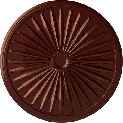 Ekena Millwork CM33LEACS - 33 1/8"OD x 3 1/2"ID x 1 3/8"P Leandros Ceiling Medallion (Fits Canopies up to 5") - Ceiling Medallion, Antique Copper