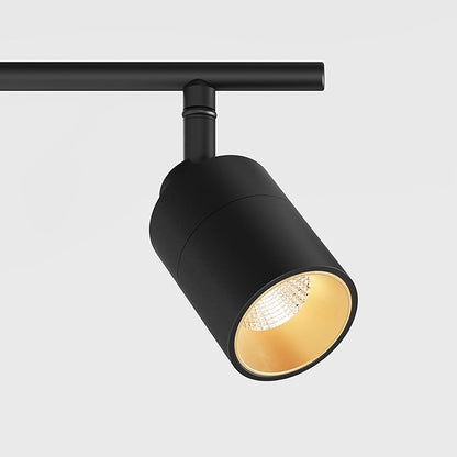 Shura Black 5-Light 5CCT Track Light with Rotatable Heads, 5 Color Selectable, Integrated LED Bulbs, 4 ft Track Light Kit, 2275 Lumen
