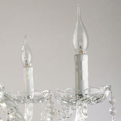 Farmhouse Crystal Chandelier Hanging Pendant Light Fixture, Modern 5 Lights K9 Crystal Ceiling Lighting Fixture for Dining Rooms ﻿Kitchen Island Living Room Bars