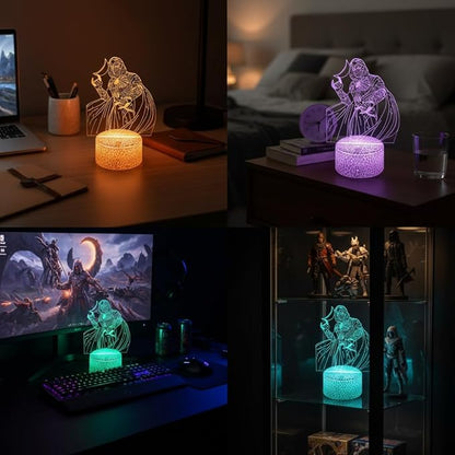 3D Night Light, 16 Color Changing Cartoon USB Desk Lamp Illusion Lighting with Remote Control for Home Decor Gift for Kids