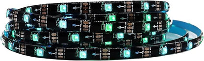 DC5V SK6812 (Similar WS2812B) RGBW RGB+Cold White 30leds/Pixels/m LED Strip Light Individually Addressable 4 Color in 1LED (RGB+Cold White, 16.4ft(5m) 150leds, IP65) (No Adapter or Controller)