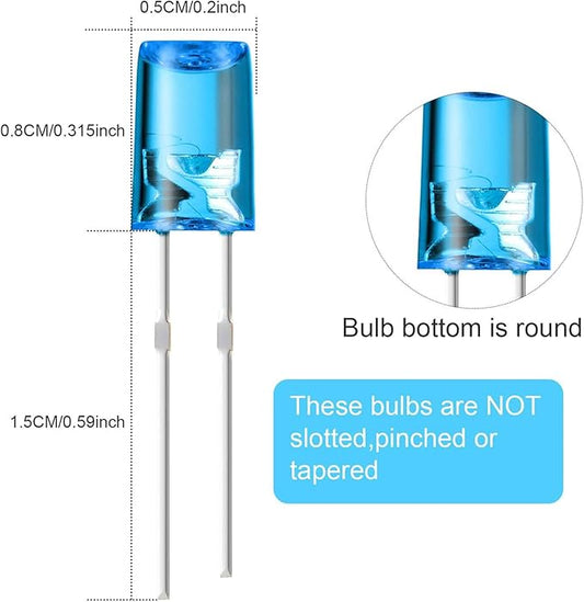 Mudder 400 Pcs Valentines LED 5mm String Lights Mini Replacement Bulb Energy Efficient LED Wire Light Set Connectable Home Decor Bulb for Festival Patio Garden Christmas Wedding Holiday(Rainbow Color)