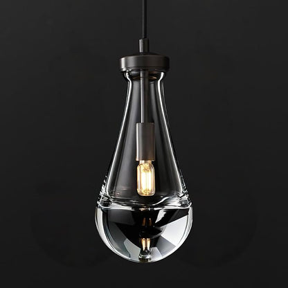 Raindrop Pendant Light Kitchen Island, Modern Black Teardrop Pendant Lights,Dimmable Rain Pendant Lighting Dining Room Light Fixture Bronze Raindrop Lighting for Living Room Hallway, Including Bulb