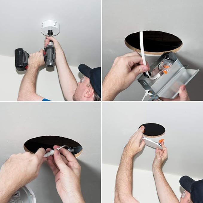 HALO HLB 4 inch LED Recessed Light, Thin Canless, Dimmable w/Selectable Color Temperatures with 2 Trims- HLB4069FS1EMWR-2TR