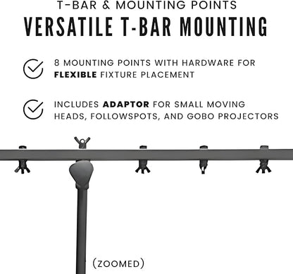 CHAUVET DJ CH06 Lightweight Lighting Stand w/T-Bar (50lb Capacity)