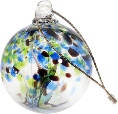 Dale Tiffany Hand Blown Glass, 3" Diameter Mystic, Tree of Life Collection, Witch Globe Hanging Garden Indoor/Outdoor Decorative Ornament Gazing Ball