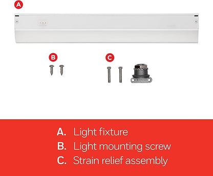 UltraPro 12 inch Hardwired Under Cabinet Lights, On/Off Only, 2700K Warm White, Under Cabinet Lighting, Under Counter Lights for Kitchen 44109