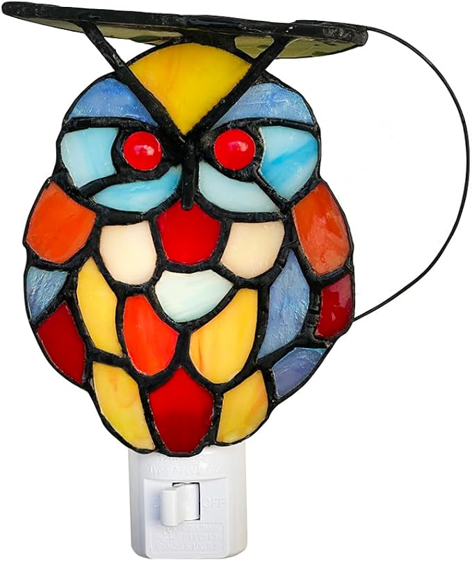 HUIMEIJU Stained Glass Night Light.HMJ7031 (Owl)
