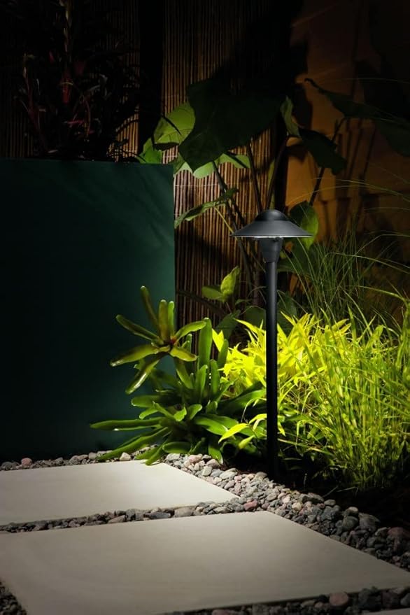 Kichler 15470CBR One Light Dome Path Light, Centennial Brass, 6"