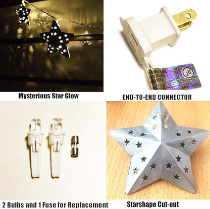 ACRAFT Twinkle Star String Lights Plug in Fairy Lights for Bedroom with End-to-end Connector Ambient Lighting Night Lights Nursery Light for Thanksgiving Decorations Christmas Lights