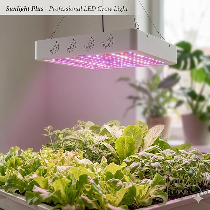 2026 Upgraded 1000W(HPS) Equivalent LED Grow Light, Full Spectrum for Indoor Seedling & Bloom, Dimmable Plant Light with Auto 24H Timer, High PPFD Energy Saving Solution.