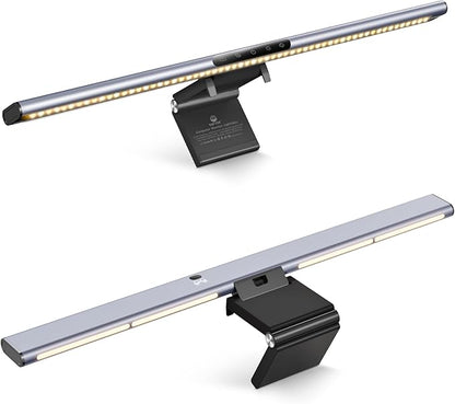 Syrinx 16.7" Computer Monitor Light Bar with Ambient Backlight, USB Reading LED Lamp, Screen Monitor Lamp, Touch + Gesture Control, Dimmable Desk Light, Eye-Caring, No Screen Glare for (Basic)