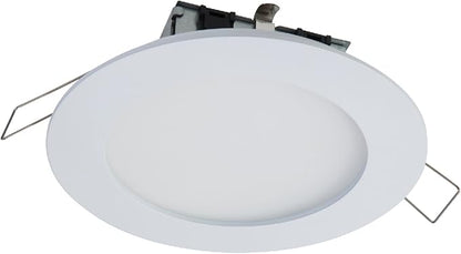HALO 4 in Round Integrated LED Surface Mount Recessed Downlight Trim, 4000K, Wet Rated for Shower and Outdoor Lighting Applications, Energy Star, White Finish - SMD4R6940WHDM