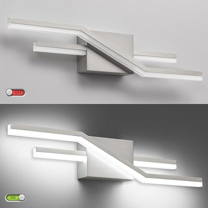 SOLFART Bathroom Light Fixtures Brushed Nickel 24 Inch Dimmable Vanity Lights Modern Led Lights for Bathroom