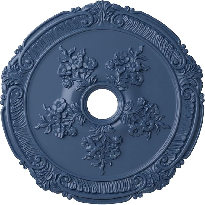 Ekena Millwork CM26ATAMF 26"OD X 3 3/4"ID X 1 1/2"P Attica With Rose Ceiling Medallion Fits Canopies Up To 4 1/2", Americana