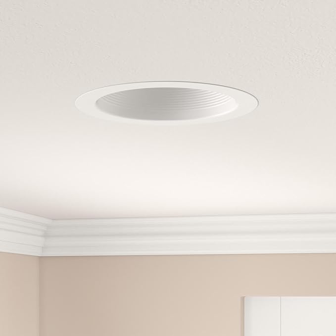 NICOR Lighting 6 inch White Wet Location Rated Cone Baffle Trim, Fits 6 inch Housings (17550AWL)